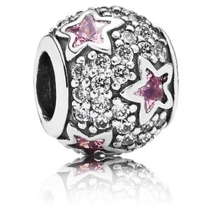Pandora Follow the Stars Charm with Pink Zirconia